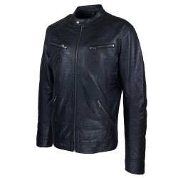 blouson homme cuir style motard baya black vue de tiers