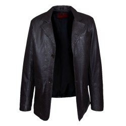 Veste Ferrara blazer homme cuir python  vue de face ouvert