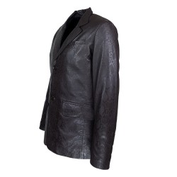 Veste Ferrara blazer homme cuir python  vue de tiers 2