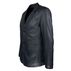 Veste Arrezo   blazer homme cuir crocodile  vue de tiers