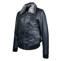 Blouson homme cuir Fly jacket vue de tiers Spitfire .jpg