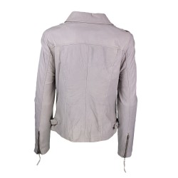 blouson perfecto cuir pour femme vue de dos