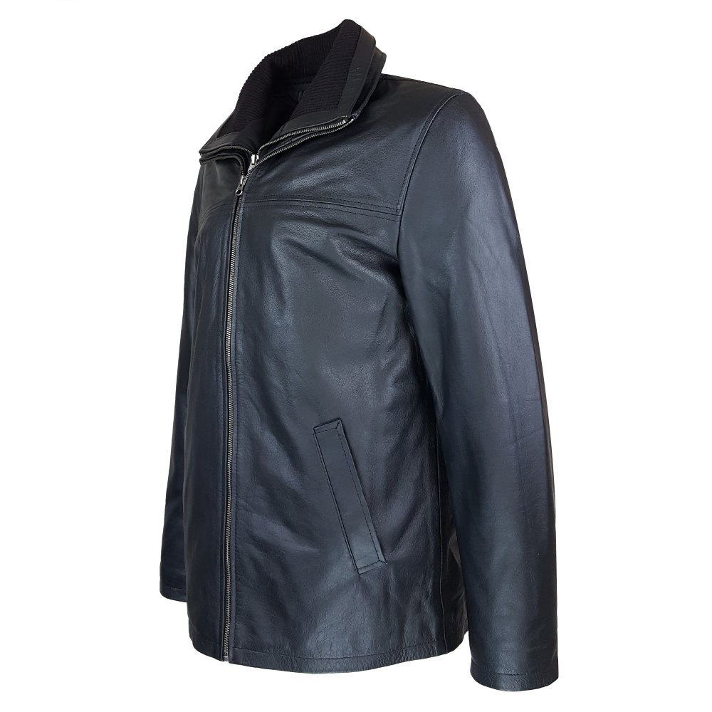 Tenue avec Veste en Cuir Noir | Hockerty