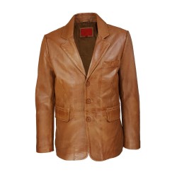 veste blazer homme cuir genevo vue de face