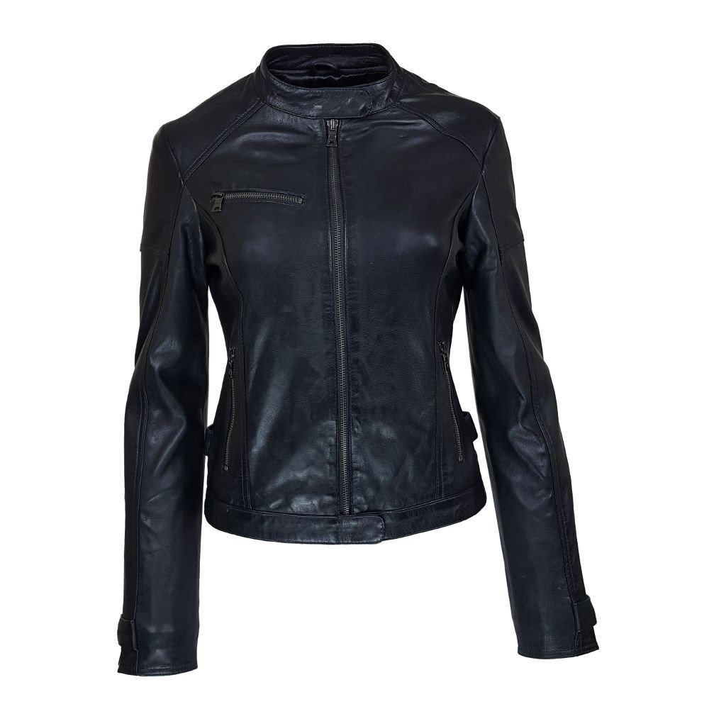 blouson femme cuir prenco vue de face