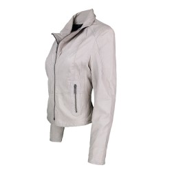 veste femme cuir perlo vue de profil