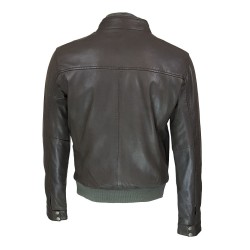 blouson homme en cuir  Style motard alabama vue de dos