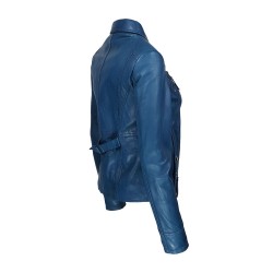 veste femme cuir a zip regino vue de cote inverse