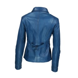 veste femme cuir a zip regino vue de dos