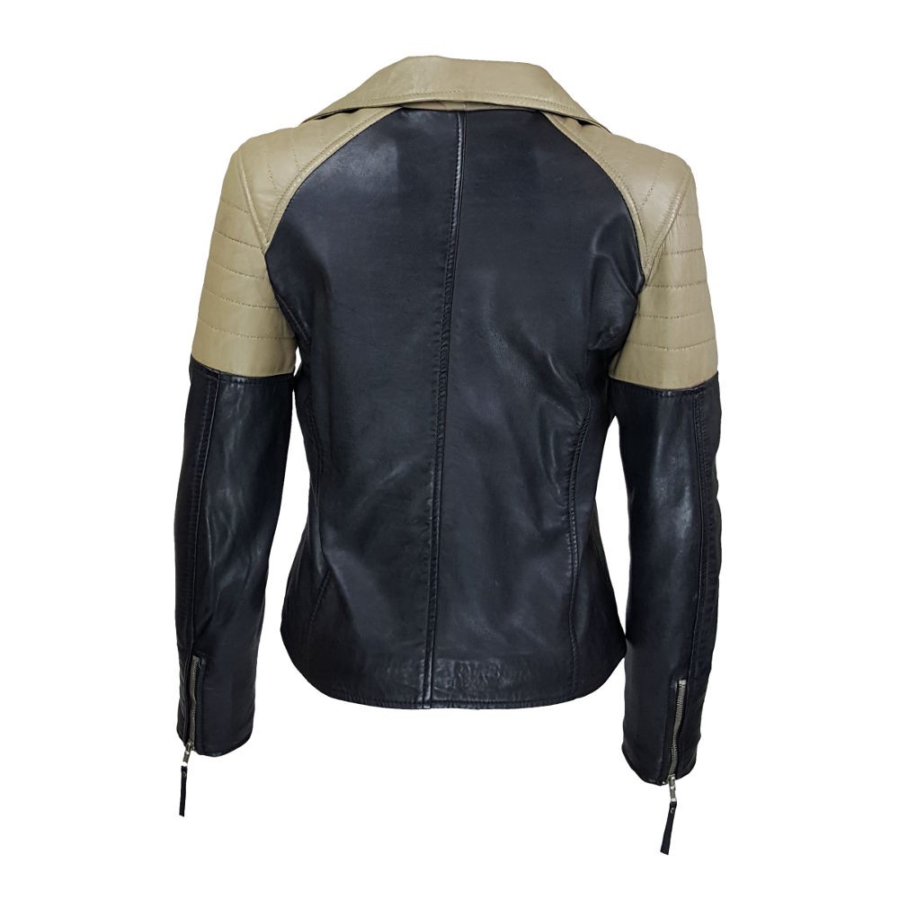 perfecto femme cuir bi couleur