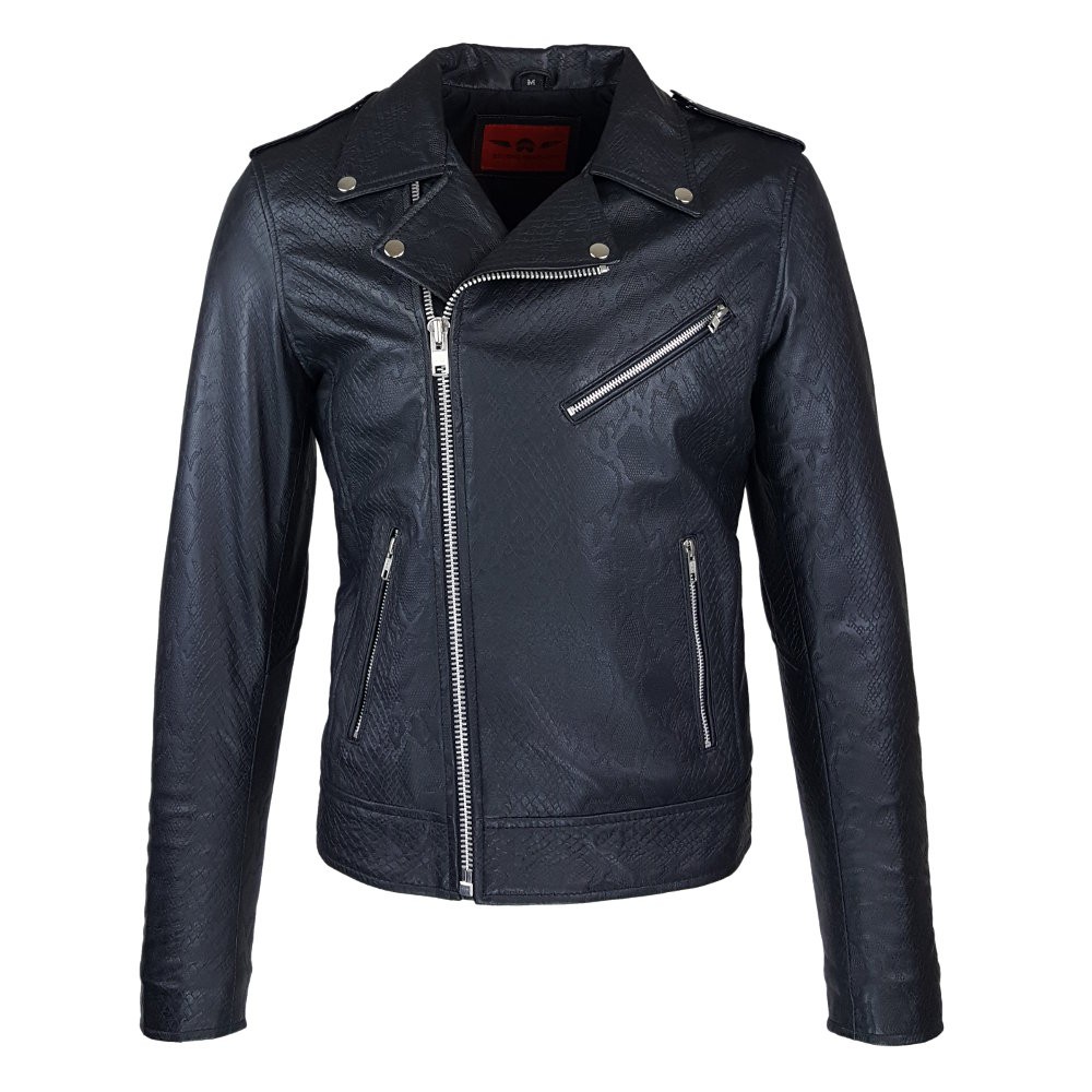 perfecto homme cuir south black vue de face