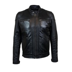 blouson homme cuir style motard canberra vue deux face