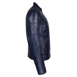 blouson cuir homme style motard armada vu de cote