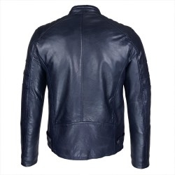 blouson cuir homme style motard armada vu de dos