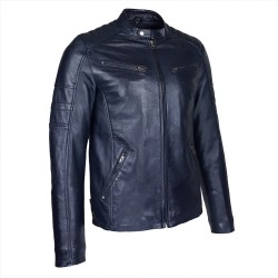 blouson cuir homme style motard armada vu de tiers