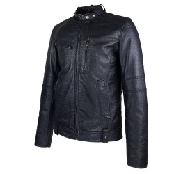 blouson homme cuir style motard tendi vue de tiers