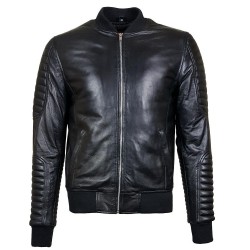 blouson homme cuir style motard nebraska vue de face