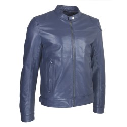 blouson cuir homme motard mer