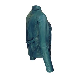 blouson femme regino couleur turquoise dos profil