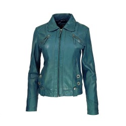 blouson femme regino  couleur turquoise face