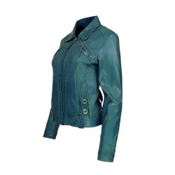 blouson femme regino couleur turquoise face tiers