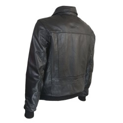 blouson cuir homme aviateur hurricane marron deux tiers