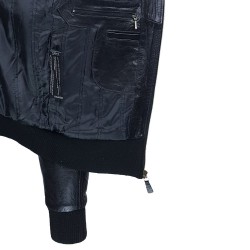 blouson homme cuir pierro black vue interieur