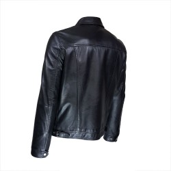 veste homme en cuir apolo vue trois tiers