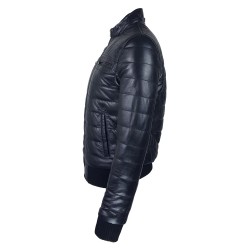 blouson noir capuche cote