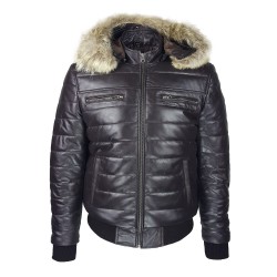 blouson marron  avec capuche