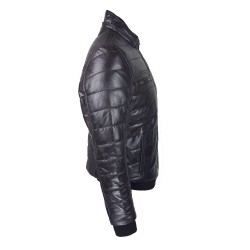 blouson marron capuche cote