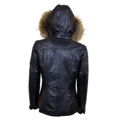 veste femme   boston black vue de dos avec capuche