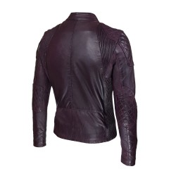 blouson homme cuir style motard mega vue de deux tiers