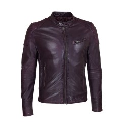 blouson homme cuir style motard mega vue de face