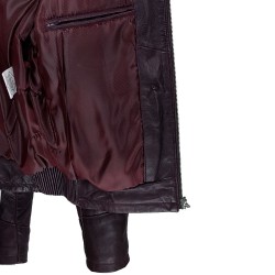 blouson homme cuir style motard mega vue de interieur