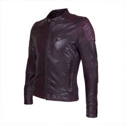 blouson homme cuir style motard mega vue de profil