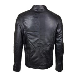 blouson cuir style motard montana vue de dos