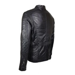 blouson cuir style motard montana vue de tiers