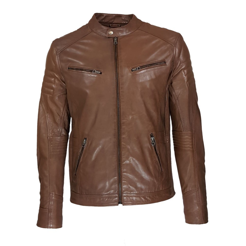 blouson homme cuir style motard montana vue de face