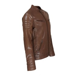 blouson homme cuir style motard montana vue de profil