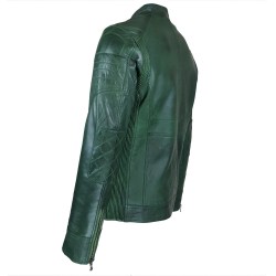 blouson homme green rock style motard vue de tiers