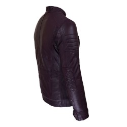 blouson homme cuir style motard nevada vue de deux tiers