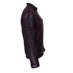 blouson homme cuir style motard nevada vue de profil