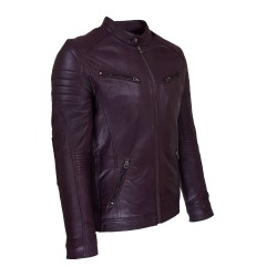 blouson homme cuir style motard nevada vue de tiers