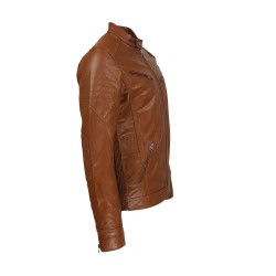 blouson homme cuir montova vue de profil