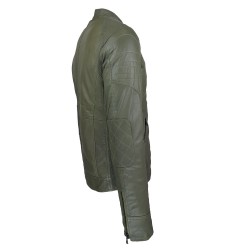 blouson cuir homme gavroche style motard vue de cote