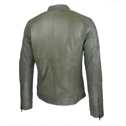 blouson cuir homme gavroche style motard vue de dos