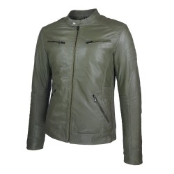 blouson cuir homme gavroche style motard vue de tiers