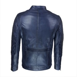 blouson homme cuir style motard delta vue de dos