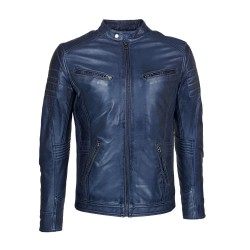 blouson homme cuir style motard delta vue de face